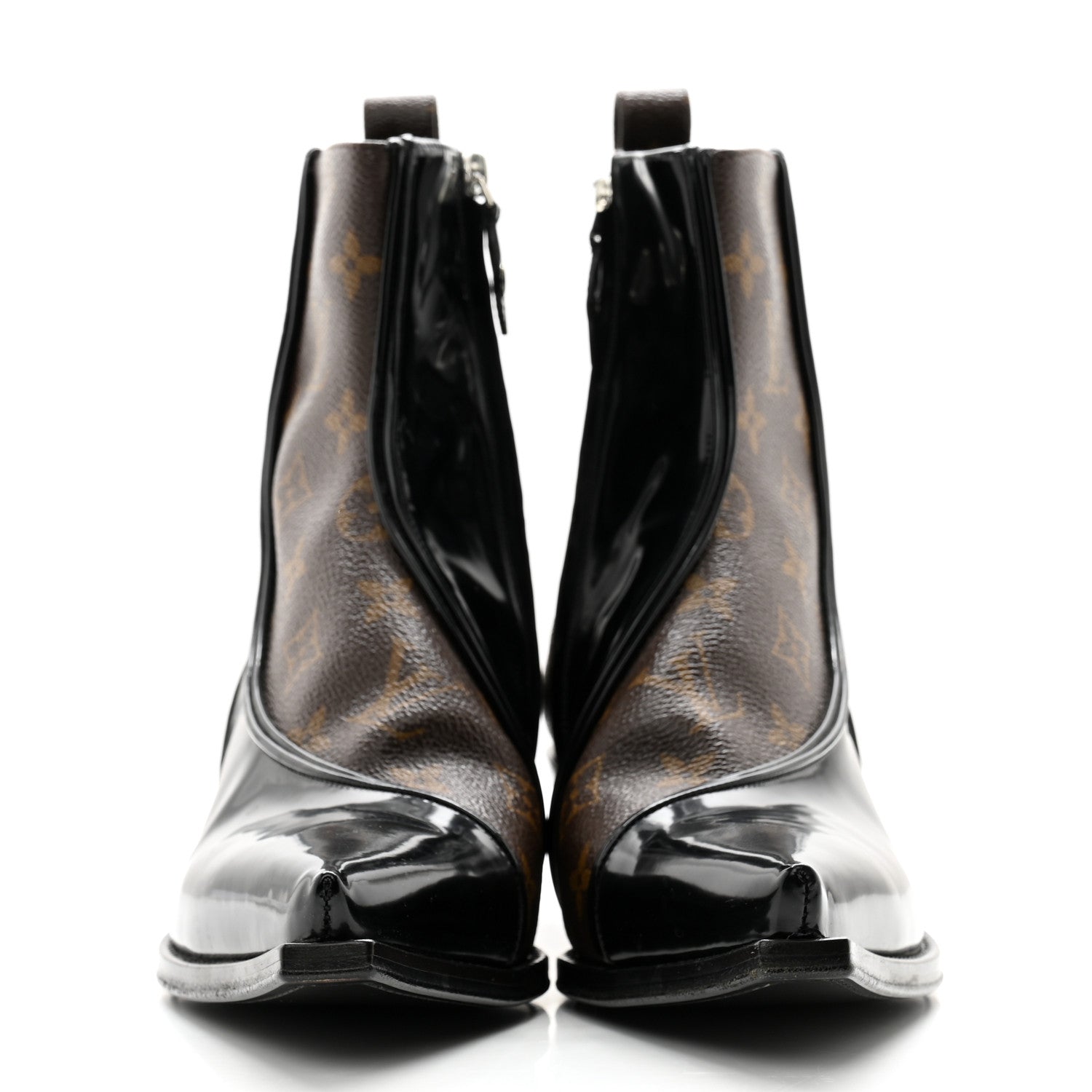 Louis Vuitton Patent Monogram Matador Ankle Boots 39 Black 2 of 14