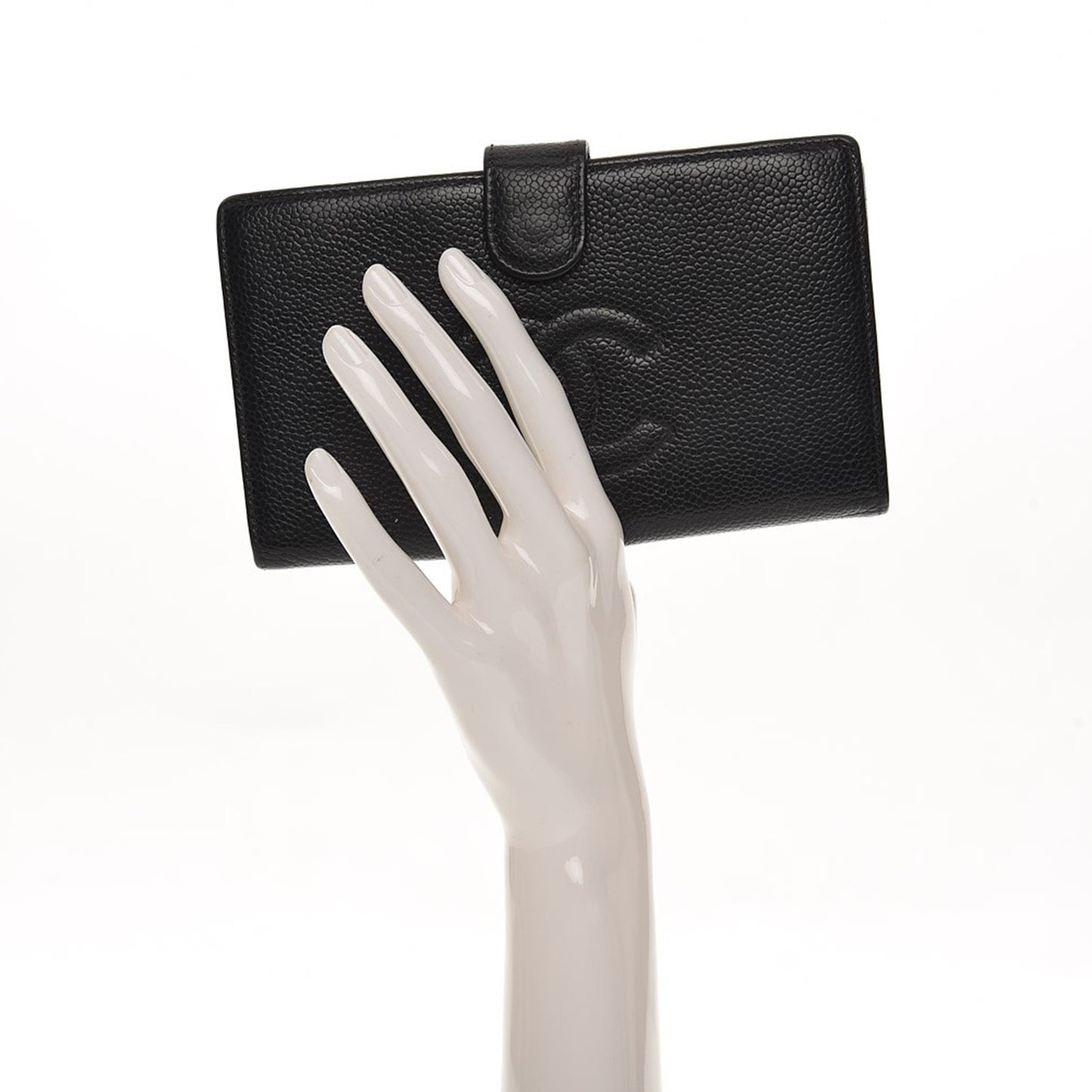 Caviar Timeless CC French Wallet Black