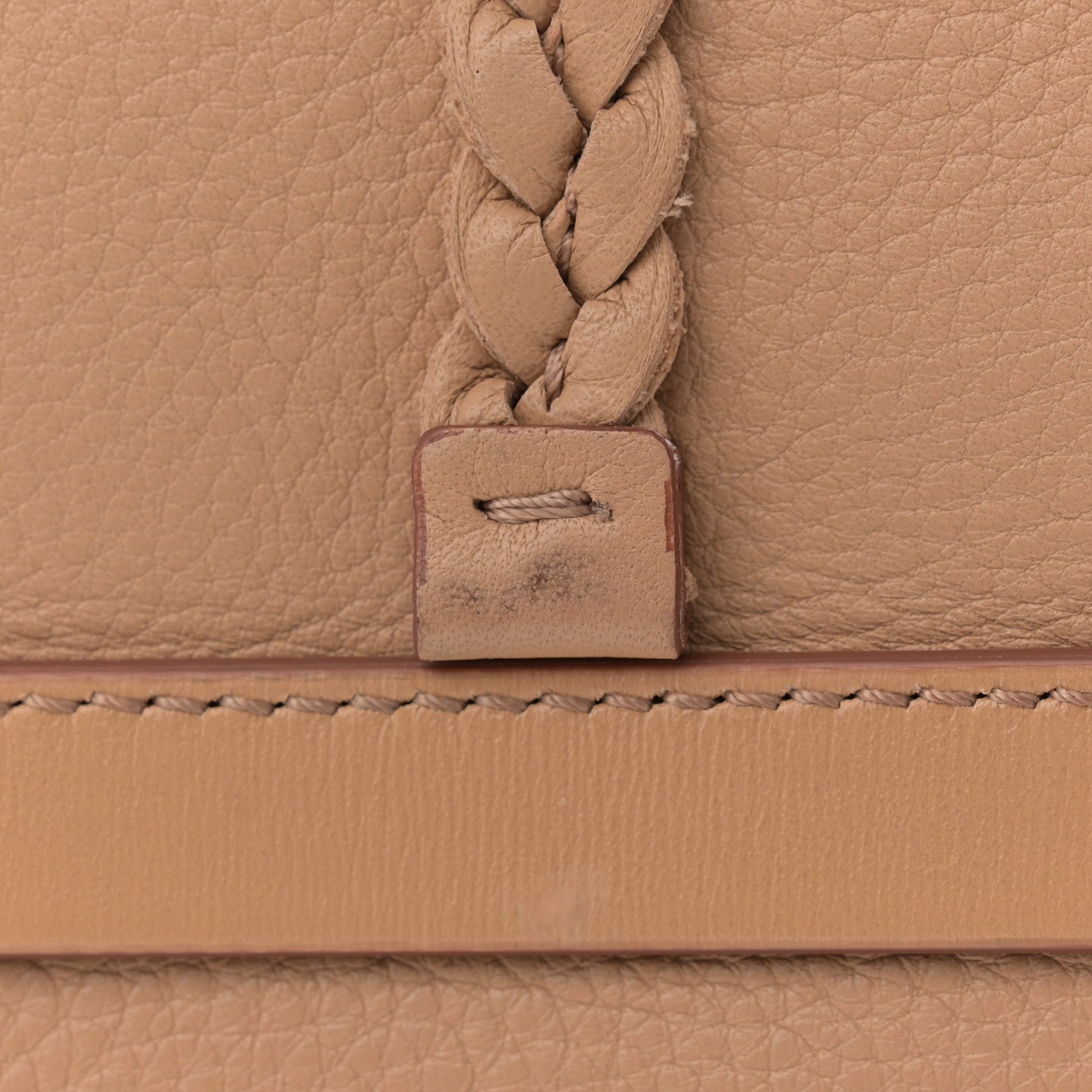 Chloe Grained Calfskin Medium Penelope Shoulder Bag Milky Brown 12 of 13