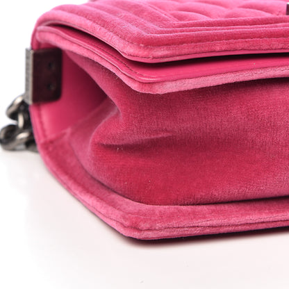 Chanel Velvet Quilted Small Boy Flap Pink 9 of 14