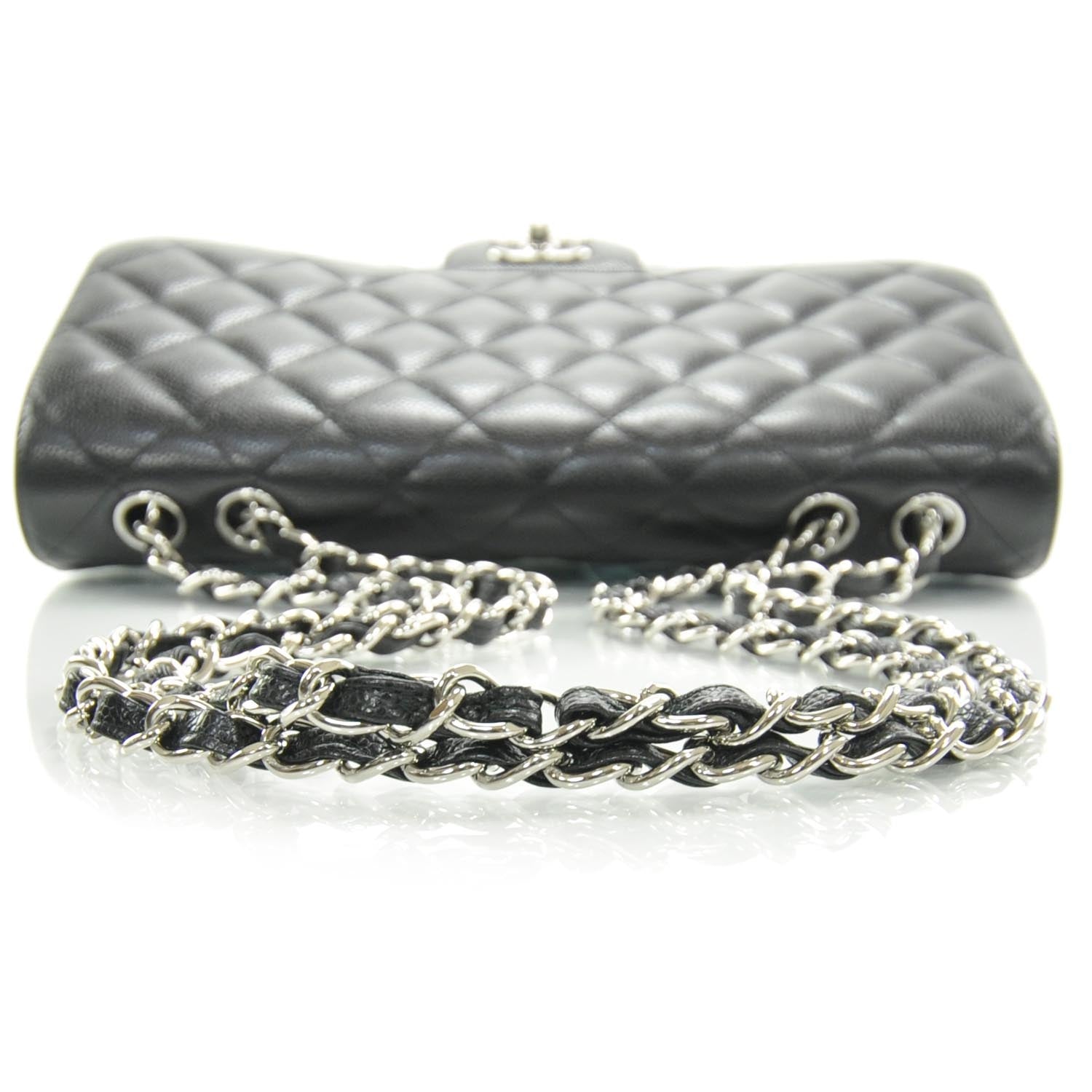 Chanel Caviar Jumbo Flap Black SHW 5 of 9