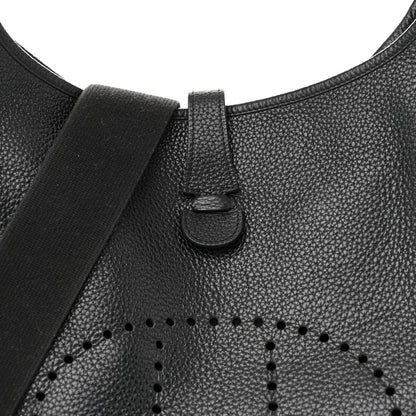 Hermes Taurillon Clemence Evelyne III GM Black 8 of 14