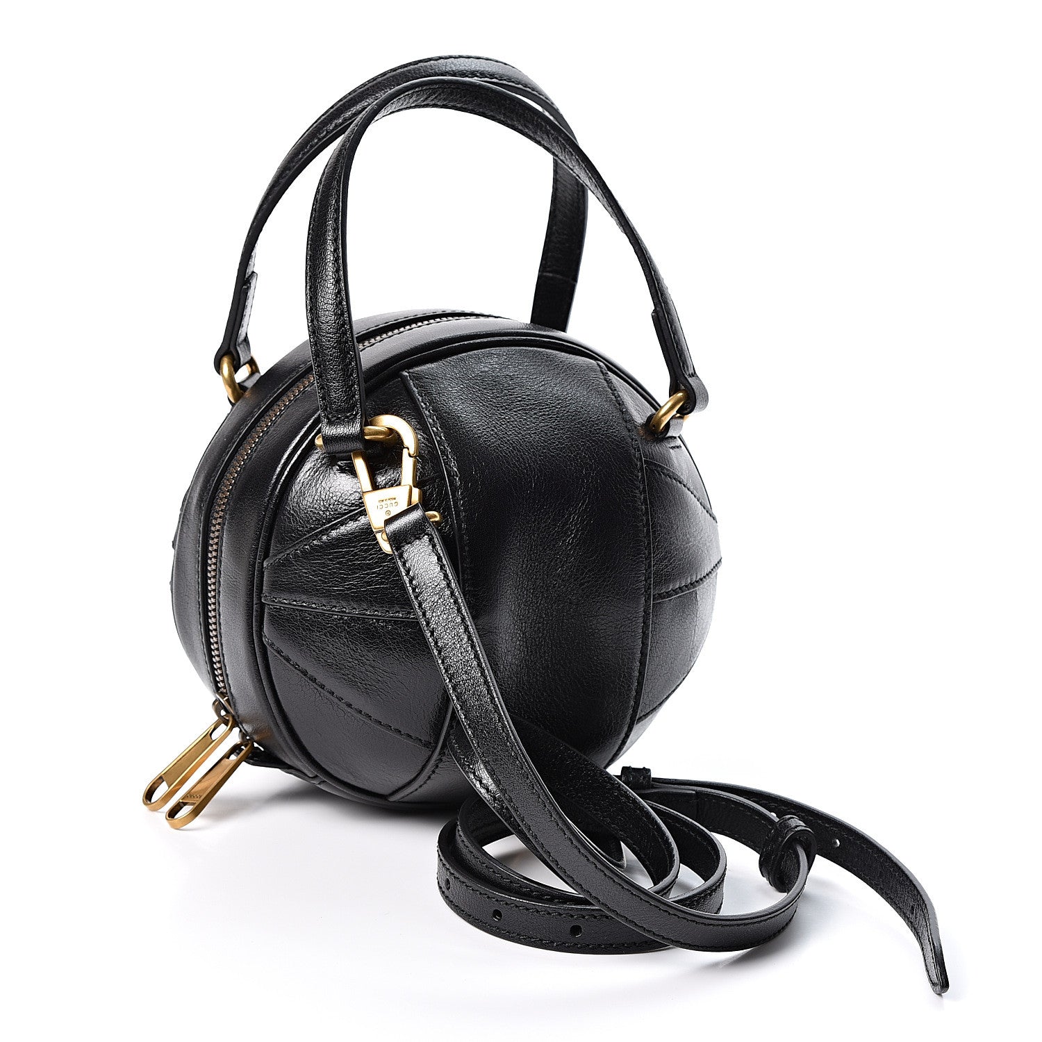 Gucci Piuma Lux Energy Mini Tifosa Basketball Shaped Shoulder Bag Black 2 of 9