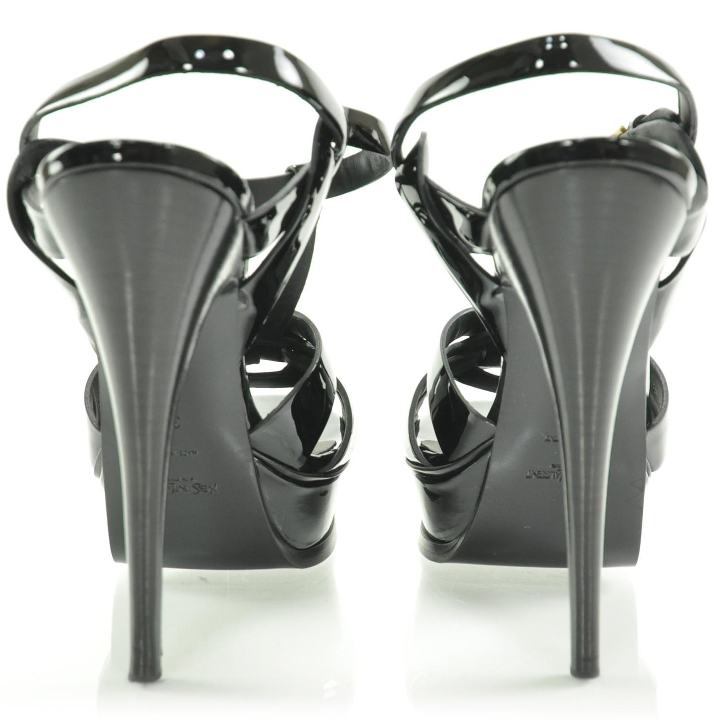 Patent Tribute Platform Sandals 39 Black