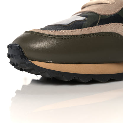Valentino Garavani Nappa Suede Camouflage Womens Rockrunner Sneakers 38.5 Army Green Beige 8 of 13