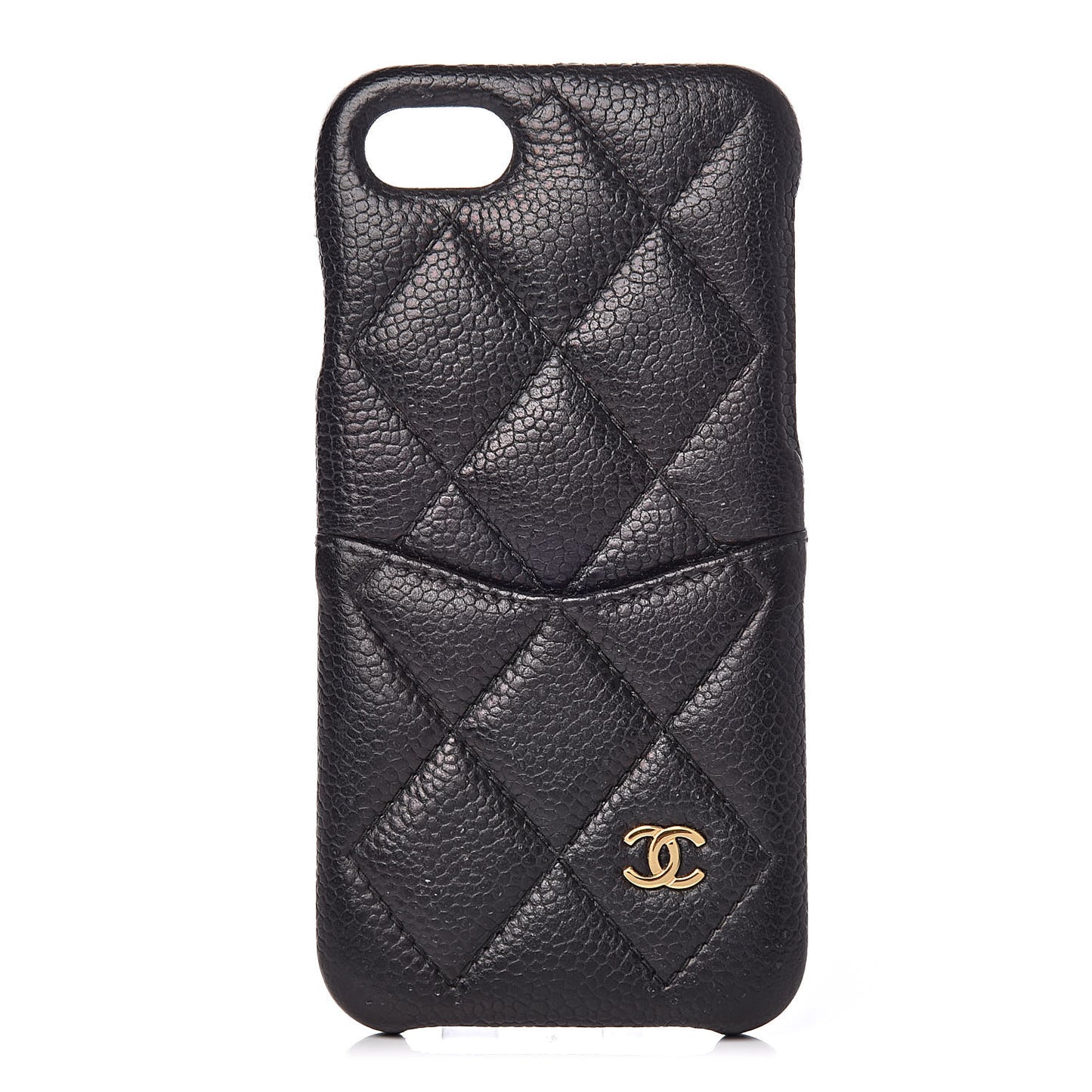 Caviar Quilted iPhone 7/8 Coco Tech Case Black