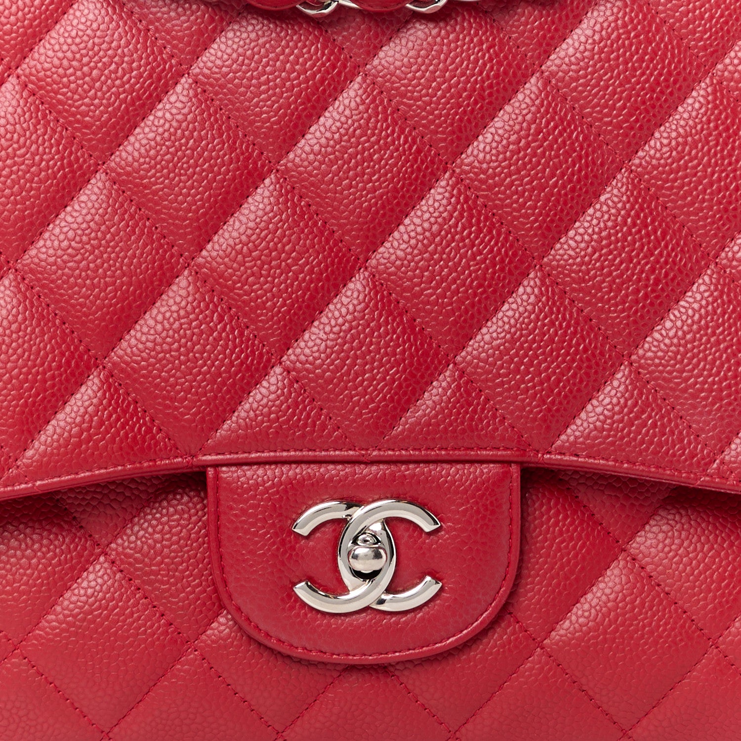 Chanel Caviar Quilted Maxi Single Flap Red 9 of 13