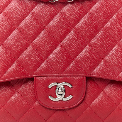 Chanel Caviar Quilted Maxi Single Flap Red 9 of 13