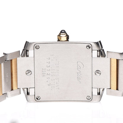 Cartier Stainless Steel 18K Yellow Gold 20mm Tank Francaise Quartz Watch 6 of 8