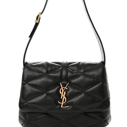 Saint Laurent Lambskin Quilted Le 57 Diamond Shoulder Bag Black 8 of 13