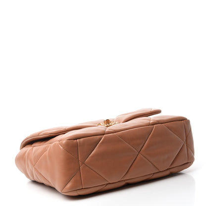 Chanel Lambskin Quilted Large Chanel 19 Flap Brown 4 of 10
