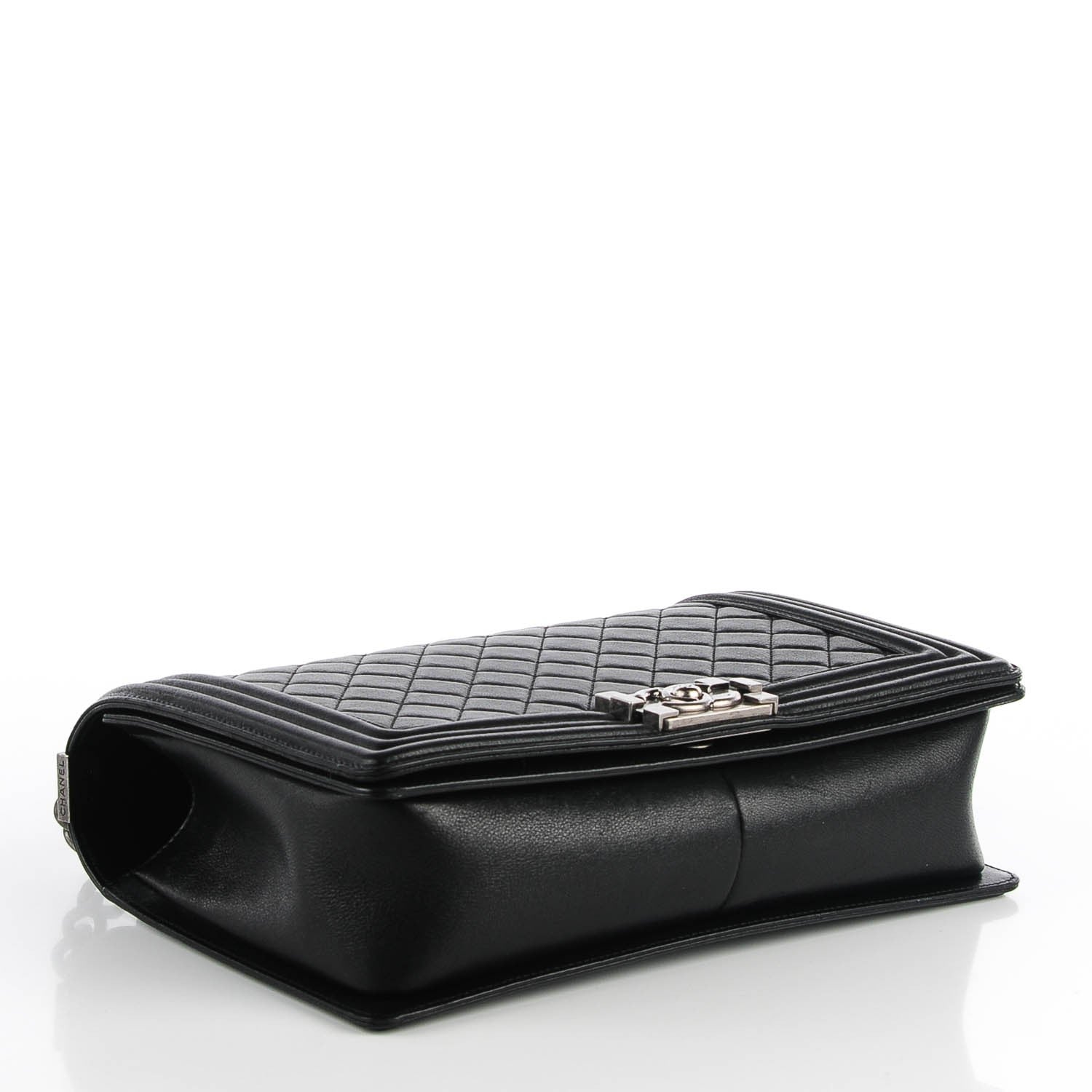Chanel Metallic Calfskin Quilted New Medium Boy Flap Black 4 of 9