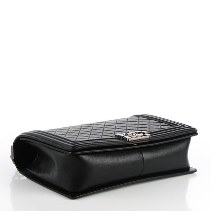 Chanel Metallic Calfskin Quilted New Medium Boy Flap Black 4 of 9
