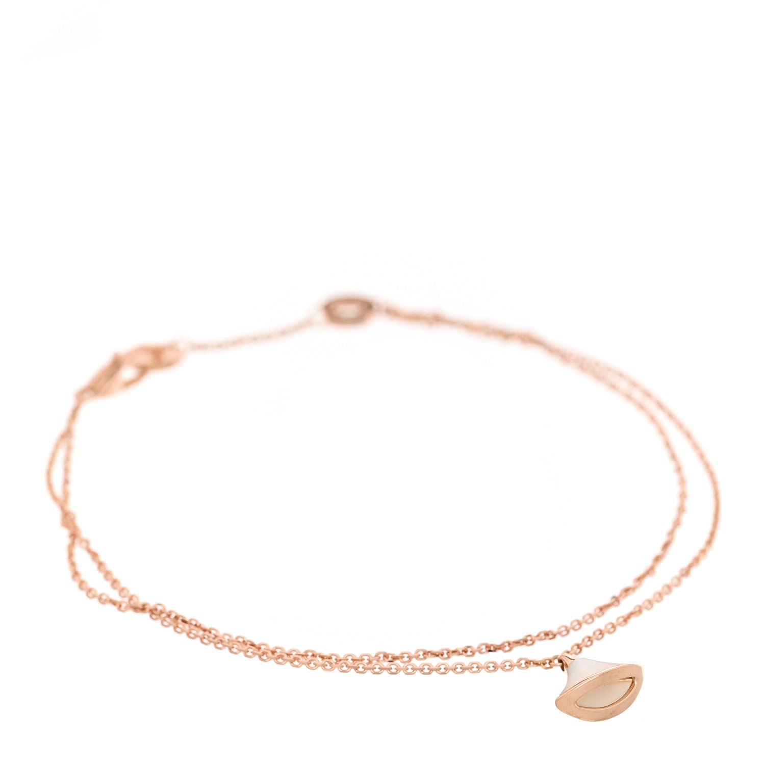 Bulgari 18K Rose Gold Mother of Pearl Divas' Dream Bracelet ML 1 of 5
