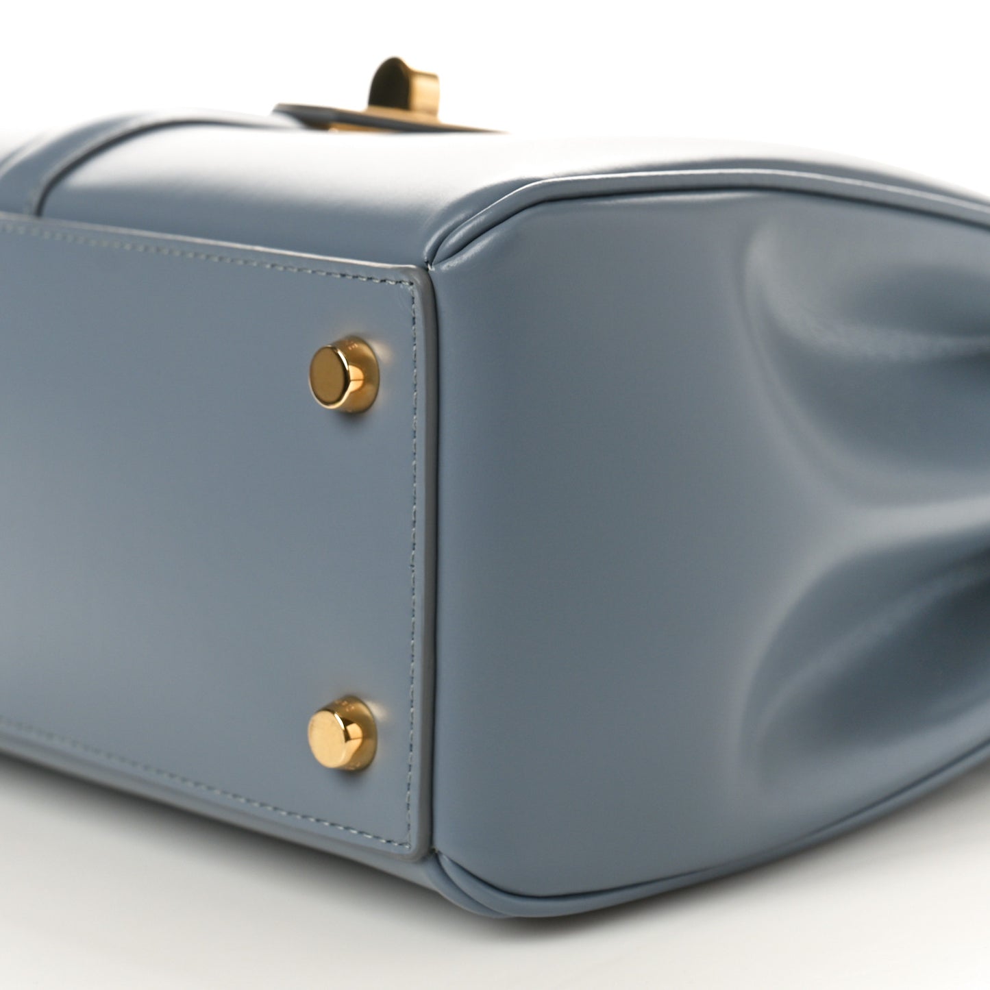 Satinated Calfskin Small 16 Top Handle Bag Pale Blue