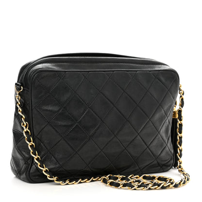 Chanel Lambskin Quilted Tassel Camera Case Black 2 of 10