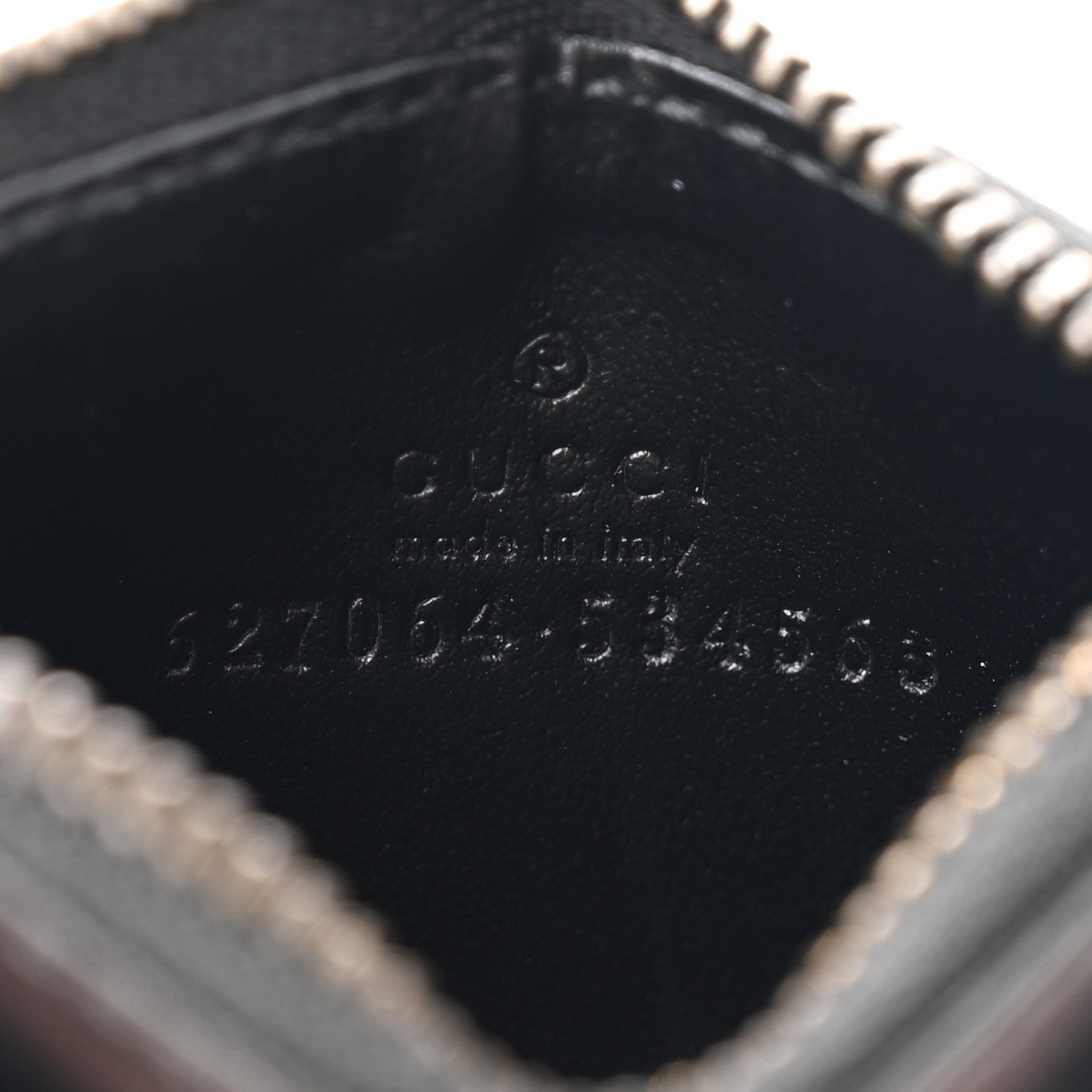 Gucci Calfskin Matelasse Chevron GG Marmont Key Case Card Holder Black 6 of 7