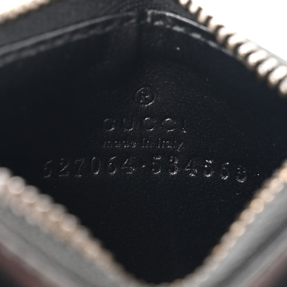 Gucci Calfskin Matelasse Chevron GG Marmont Key Case Card Holder Black 6 of 7