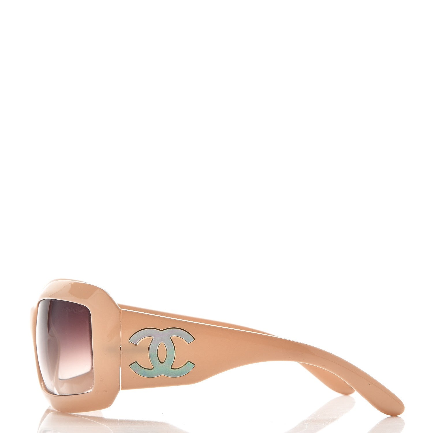 Chanel Mother of Pearl CC 5076-H Sunglasses Beige 3 of 9