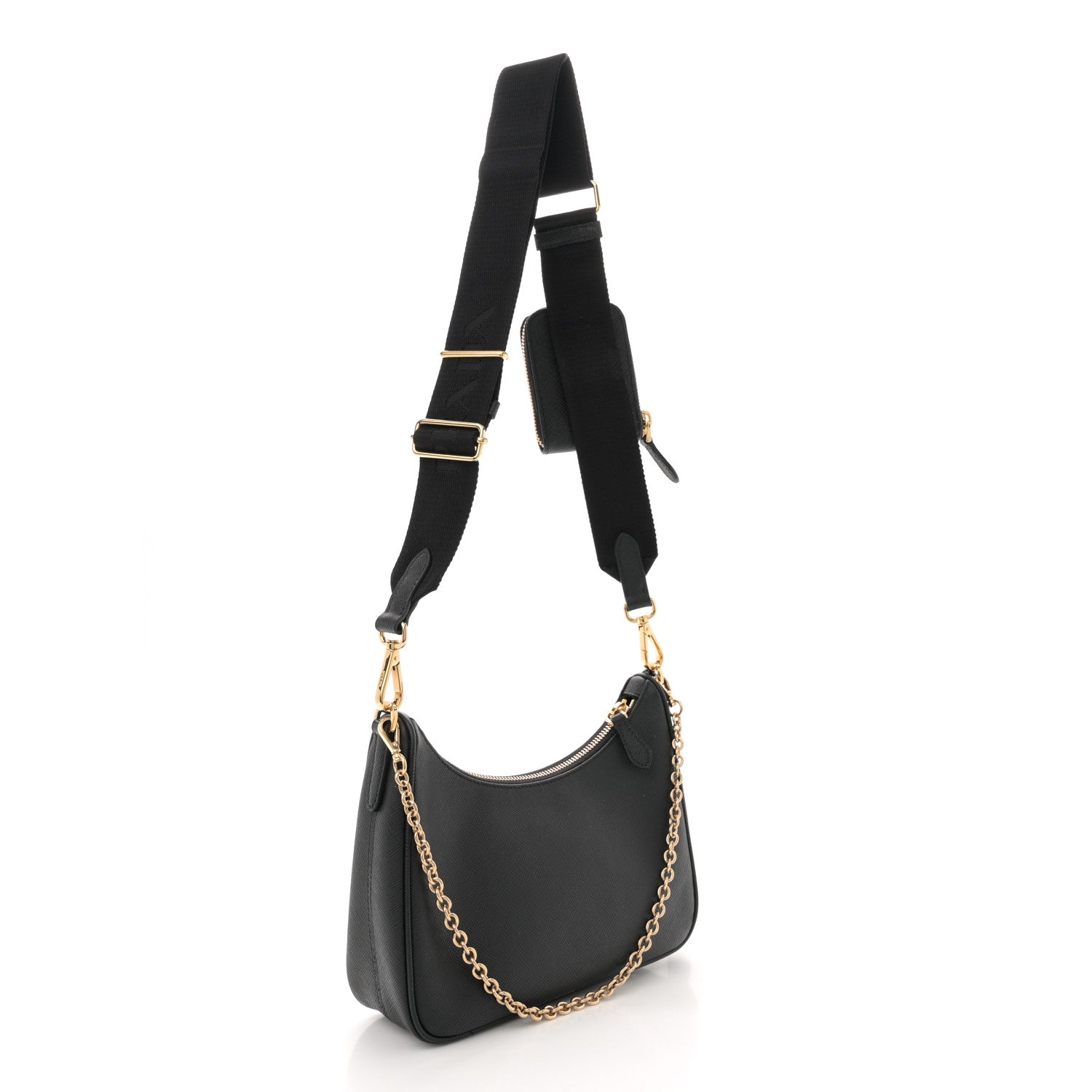 Prada Saffiano Lux Re-Edition 2005 Shoulder Bag Black 3 of 10