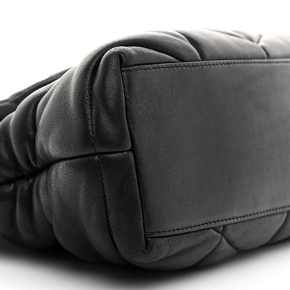 Saint Laurent Lambskin Quilted Monogram Monochrome Small Loulou Puffer Chain Satchel Black 9 of 10