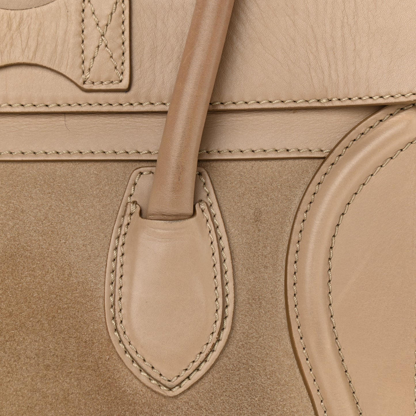 Smooth Calfskin Suede Mini Luggage Camel