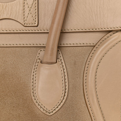 Celine Smooth Calfskin Suede Mini Luggage Camel 13 of 15