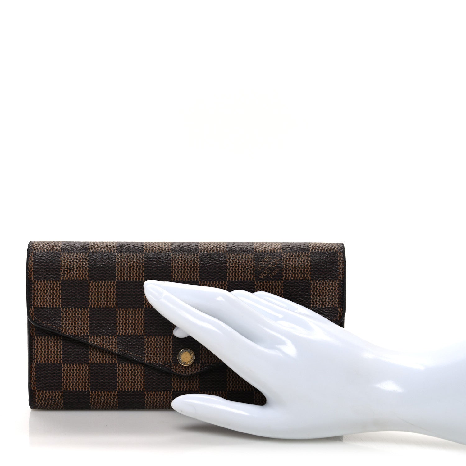 Louis Vuitton Damier Ebene Sarah Wallet NM 2 of 6
