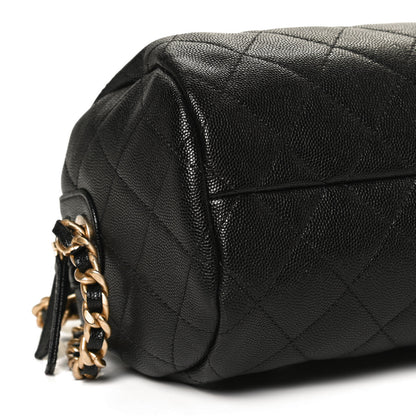 Chanel Caviar Quilted Small Fashion Therapy Bowling Bag Black 8 of 9