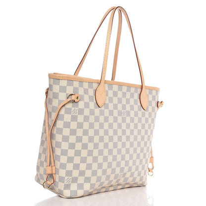 Louis Vuitton Damier Azur Neo Neverfull MM Rose Ballerine 3 of 9