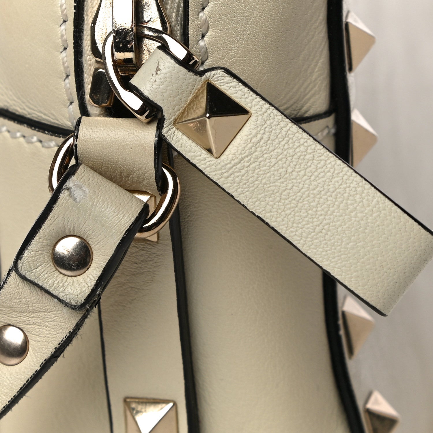 Valentino Garavani Vitello Rockstud Camera Crossbody Bag Ivory 16 of 16