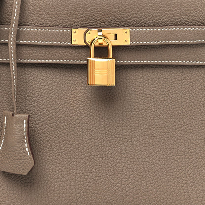 Hermes Togo Kelly Retourne 25 Etoupe 7 of 11