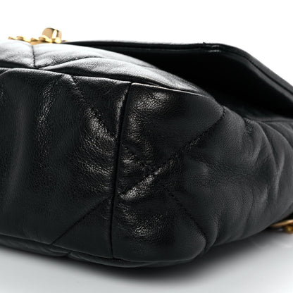 Chanel Shiny Goatskin Quilted Medium Chanel 19 Flap Black 9 of 11