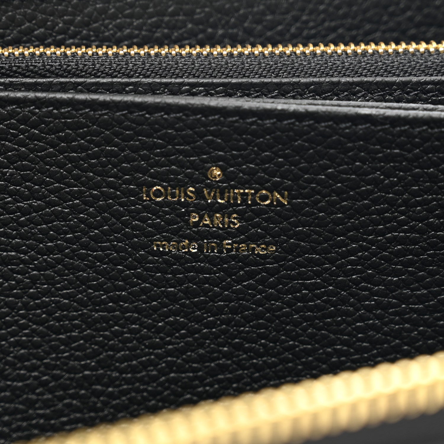 Louis Vuitton Empreinte Monogram Giant Zippy Wallet Black Beige 6 of 7