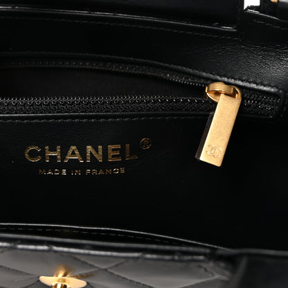 Chanel Shiny Aged Calfskin Quilted Nano Kelly Shopper Black 6 of 11