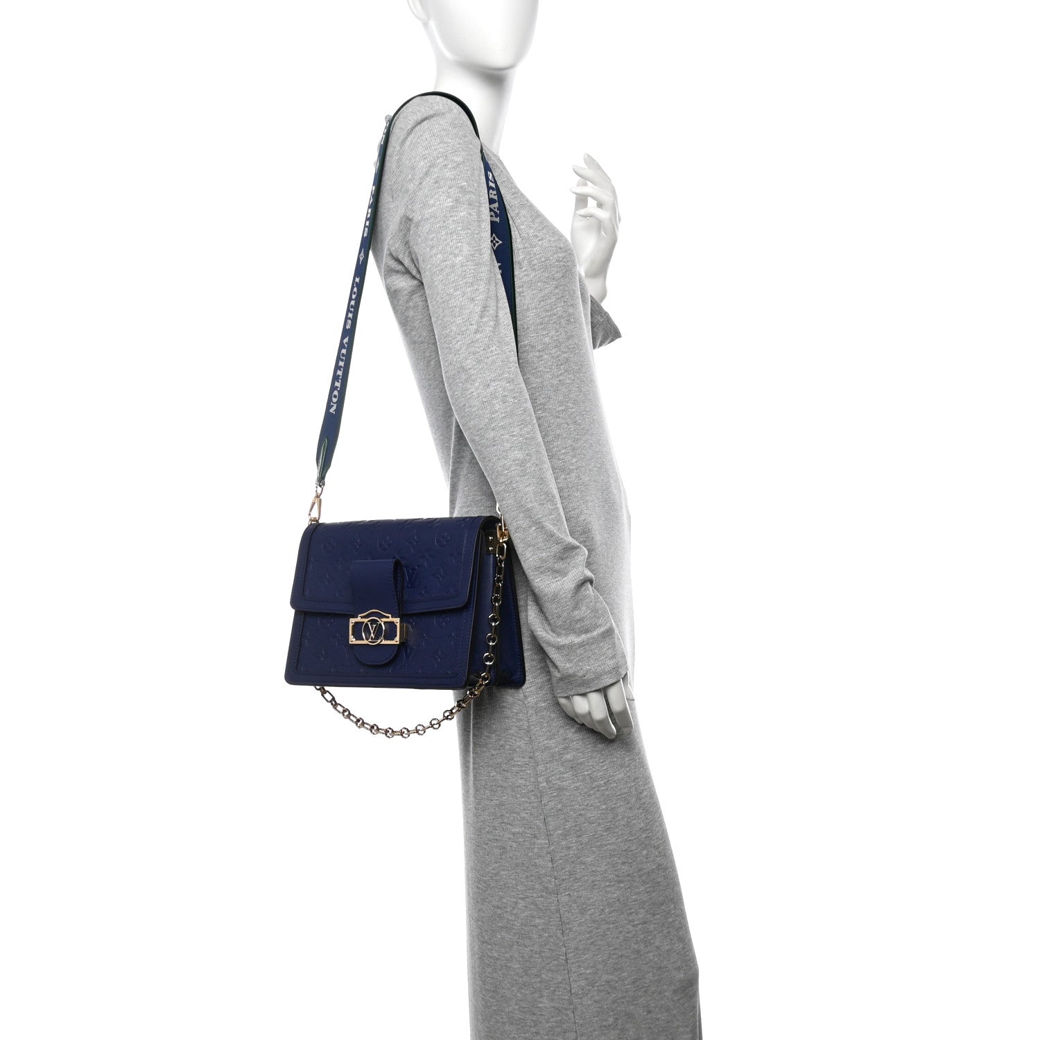 Louis Vuitton Empreinte Monogram Dauphine MM Blue Myrtle 2 of 10
