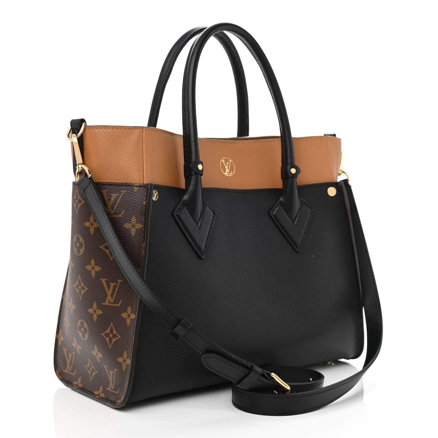 Louis Vuitton Calfskin Monogram On My Side Black 3 of 7