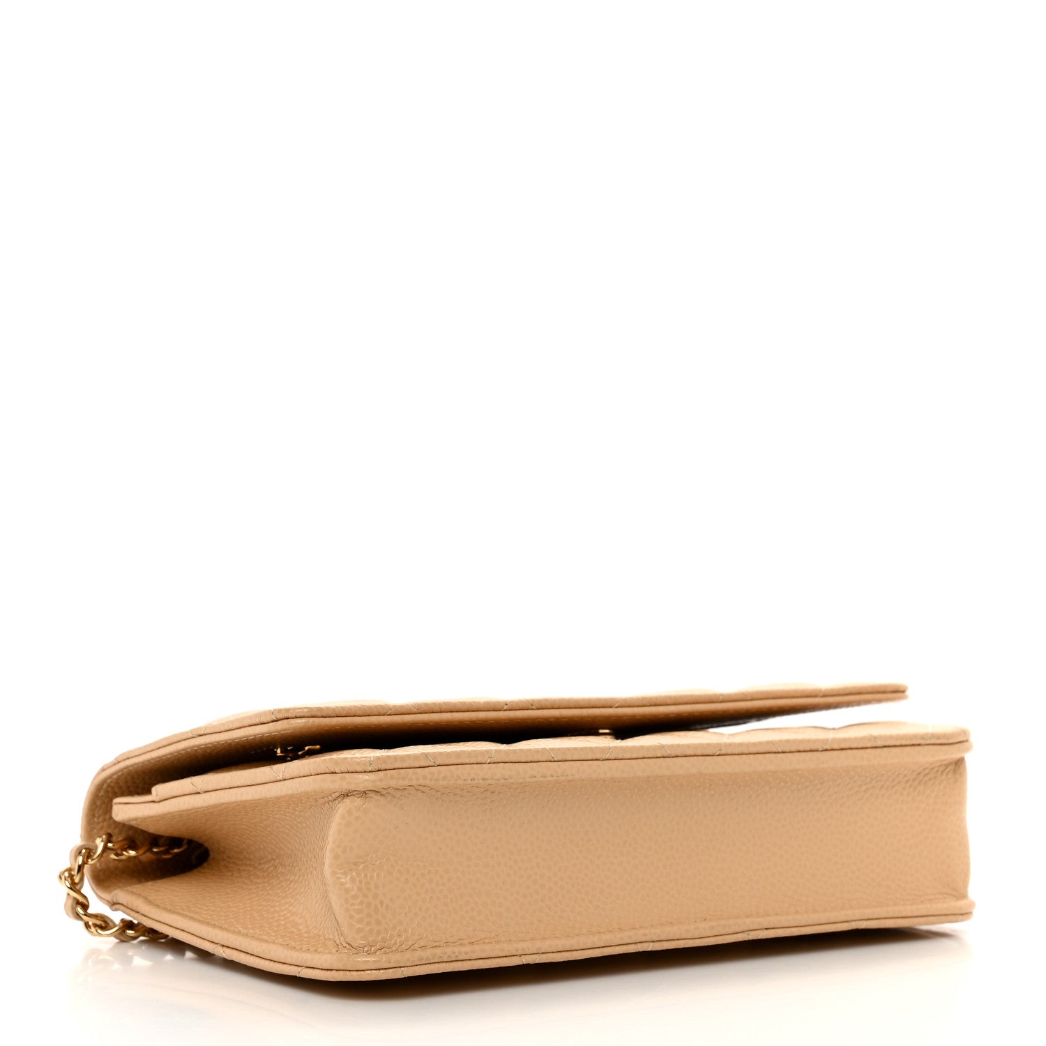 Chanel Caviar Quilted Wallet On Chain WOC Beige 4 of 11