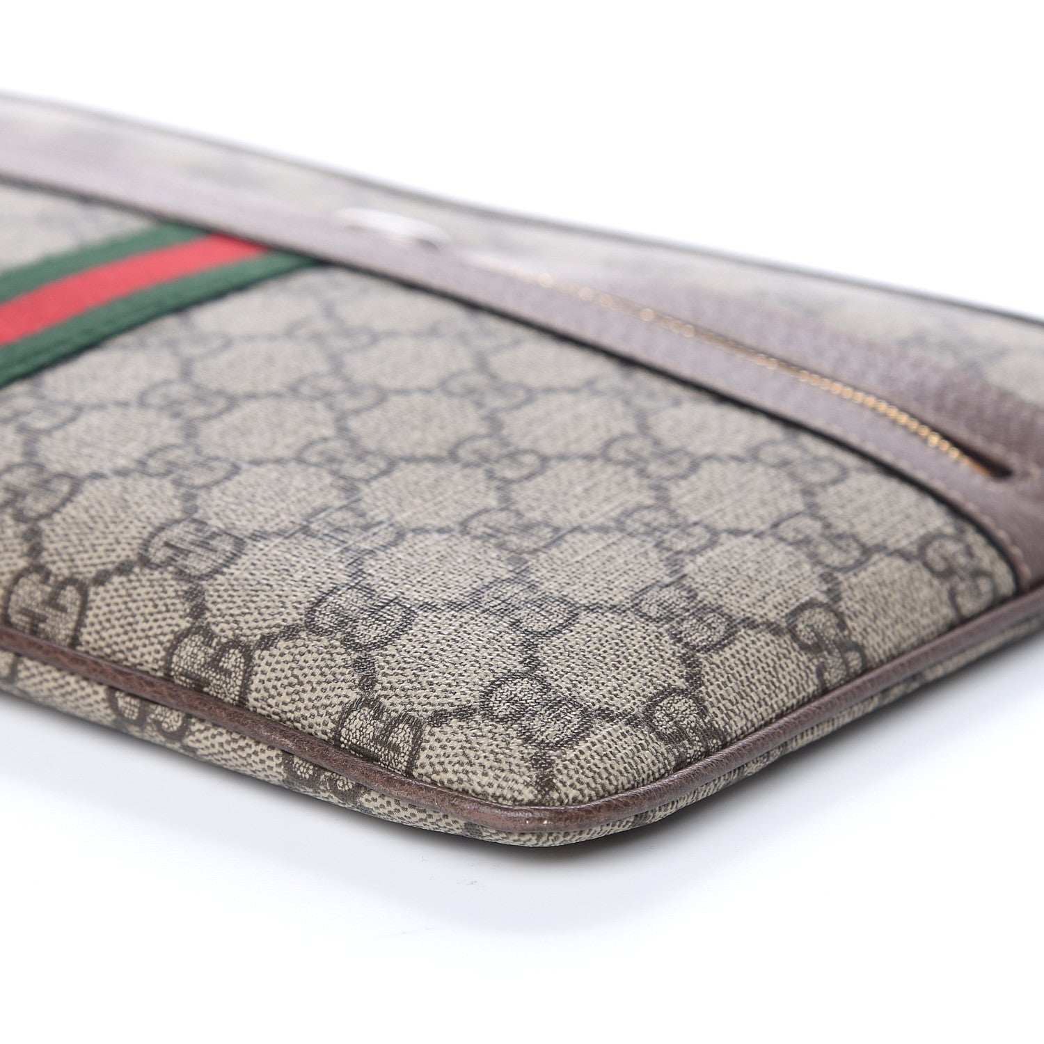 Gucci GG Supreme Monogram Large Ophidia Pouch Clutch Brown 9 of 10