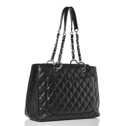 Chanel Caviar Quilted Grand Shopping Tote GST Black 3 of 11