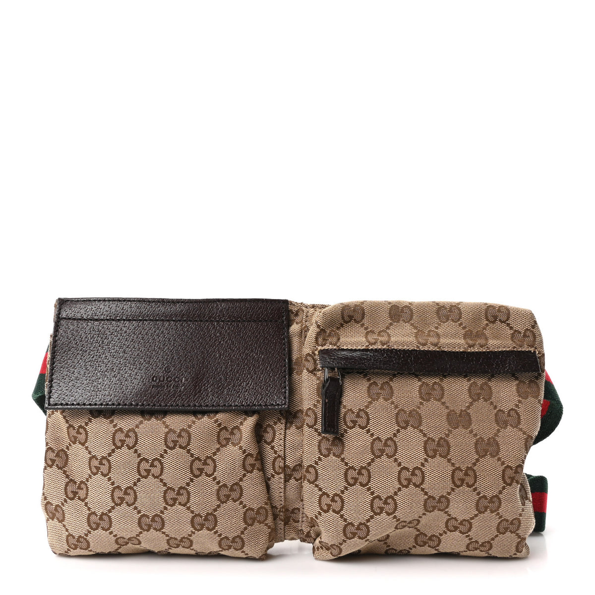 Gucci Monogram Web Belt Bag Dark Brown 1 of 10