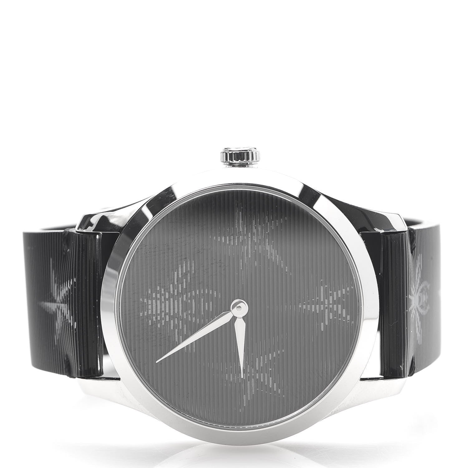 Gucci Stainless Steel Calfskin 38mm G-Timeless Bee Star Hologram Quartz Watch Black 3 of 6