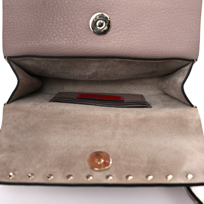 Valentino Garavani Grainy Calfskin Rockstud Double Flap Crossbody Bag Poudre 7 of 14