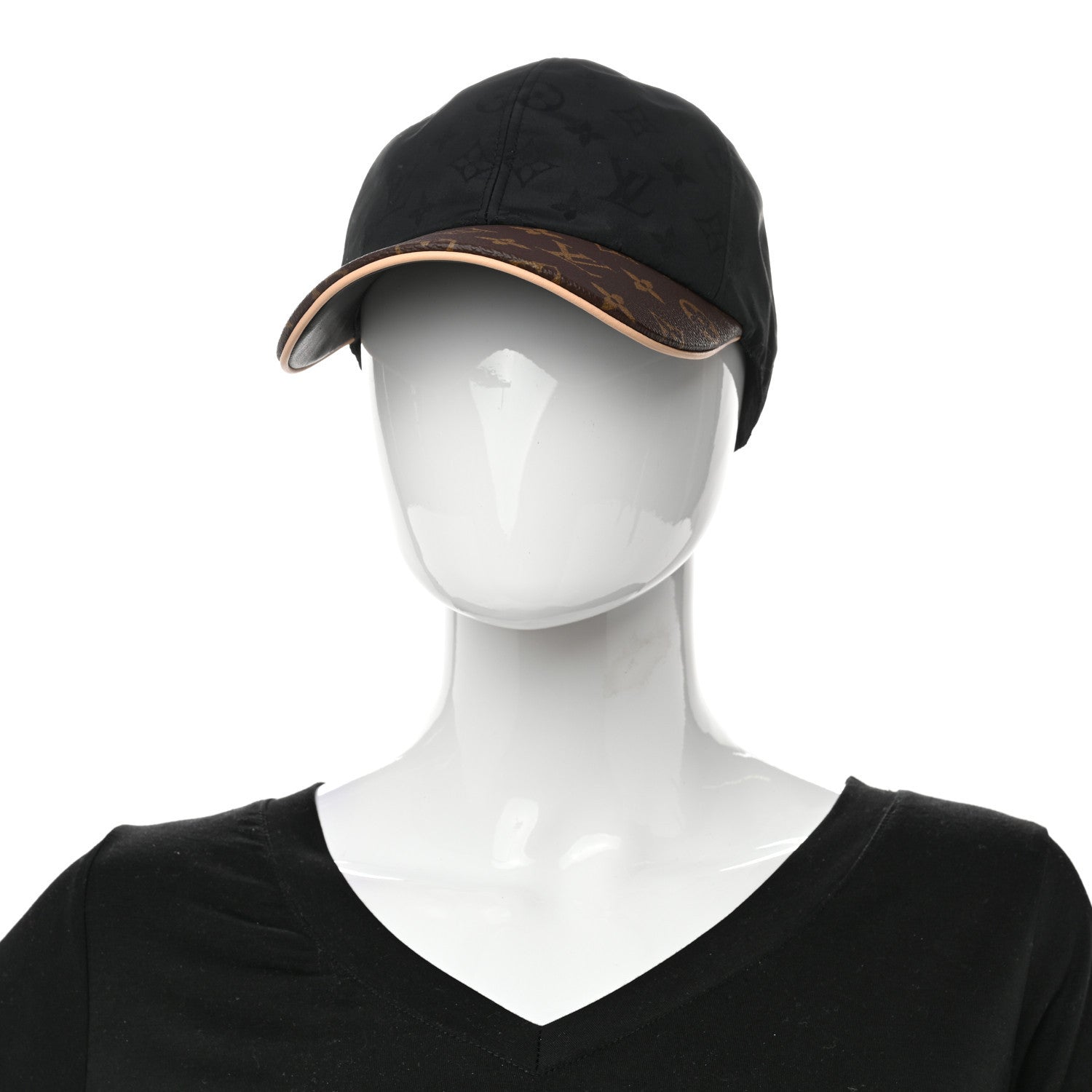 Louis Vuitton Polyester Silk Monogram LV Get Ready Cap M Black 2 of 10