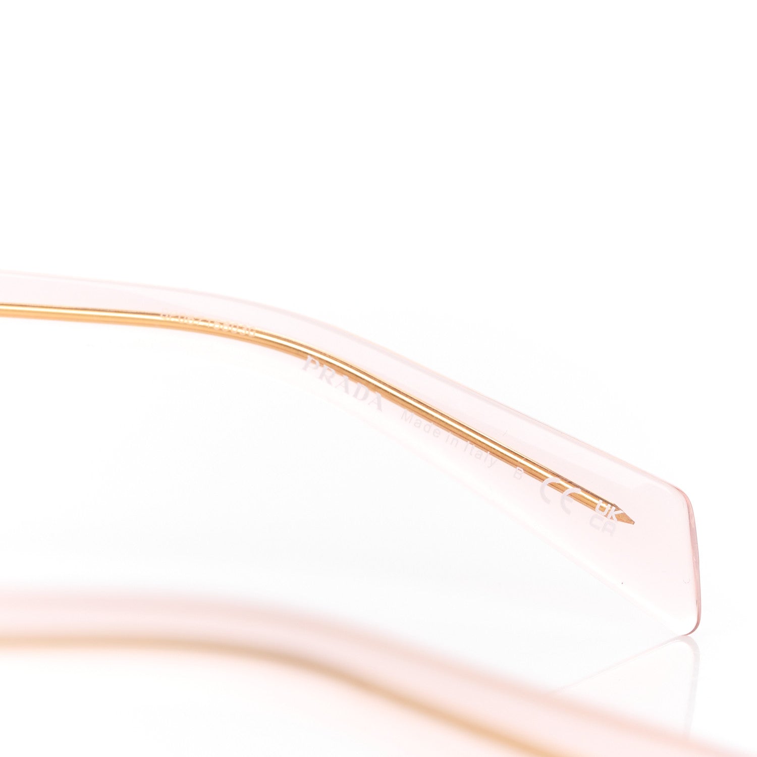 Prada Acetate Cat Eye SPR26Z Sunglasses Transparent Pink 6 of 8