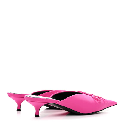 Balenciaga Nylon Pointed Toe Knife 40mm Mules 37 Rose Fuchsia 5 of 9