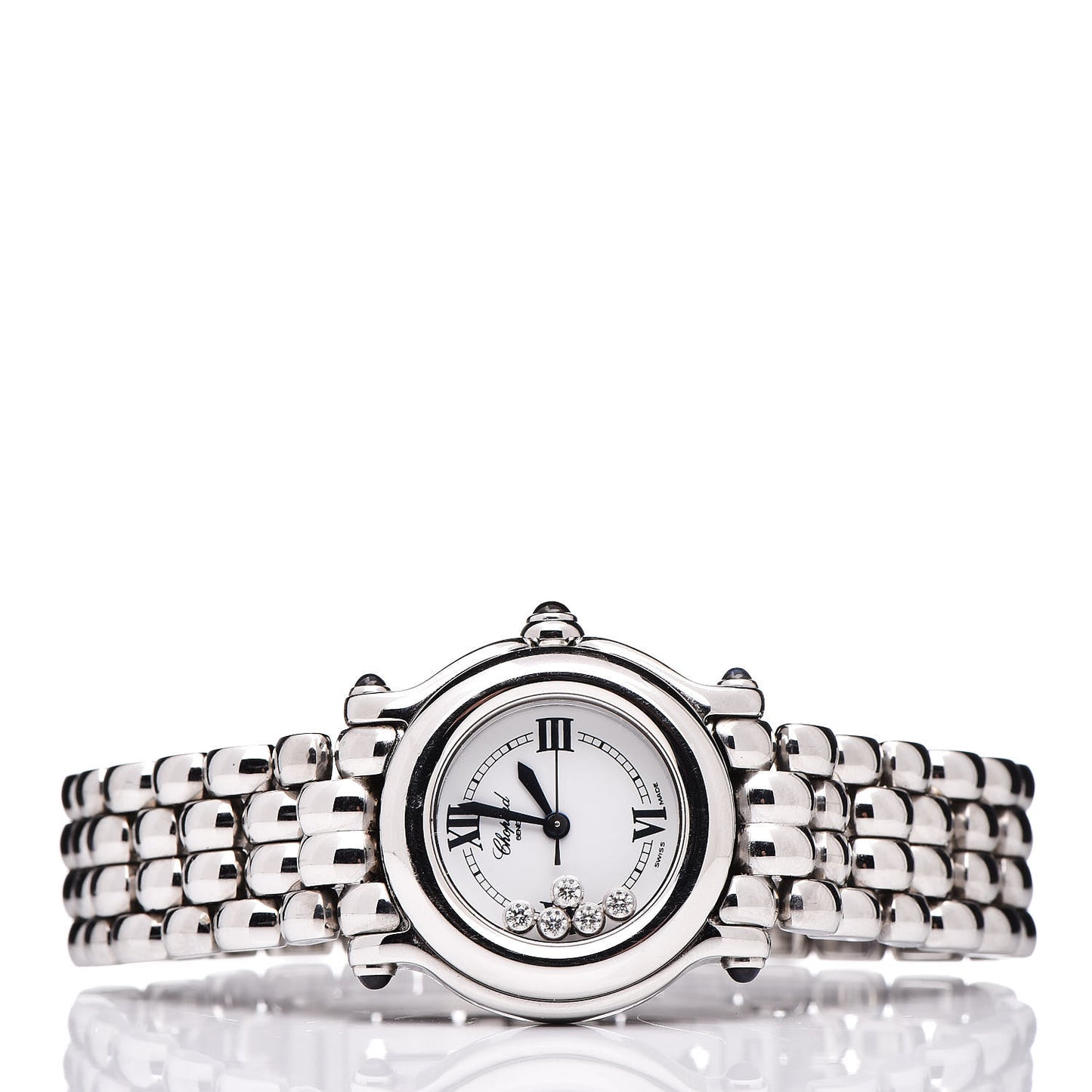 Stainless Steel 5 Diamond 26mm Happy Sport Quartz Watch