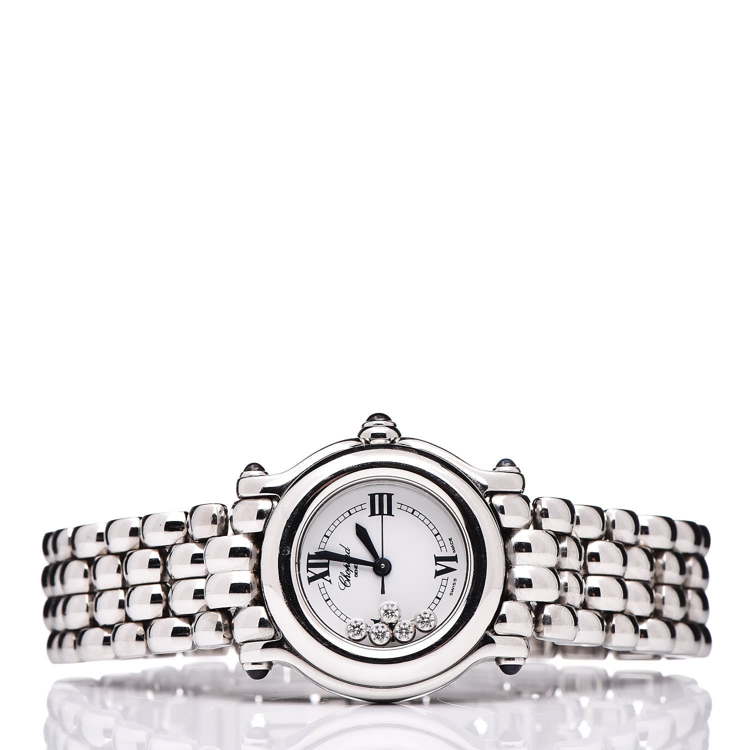 Chopard Stainless Steel 5 Diamond 26mm Happy Sport Quartz Watch 3 of 6