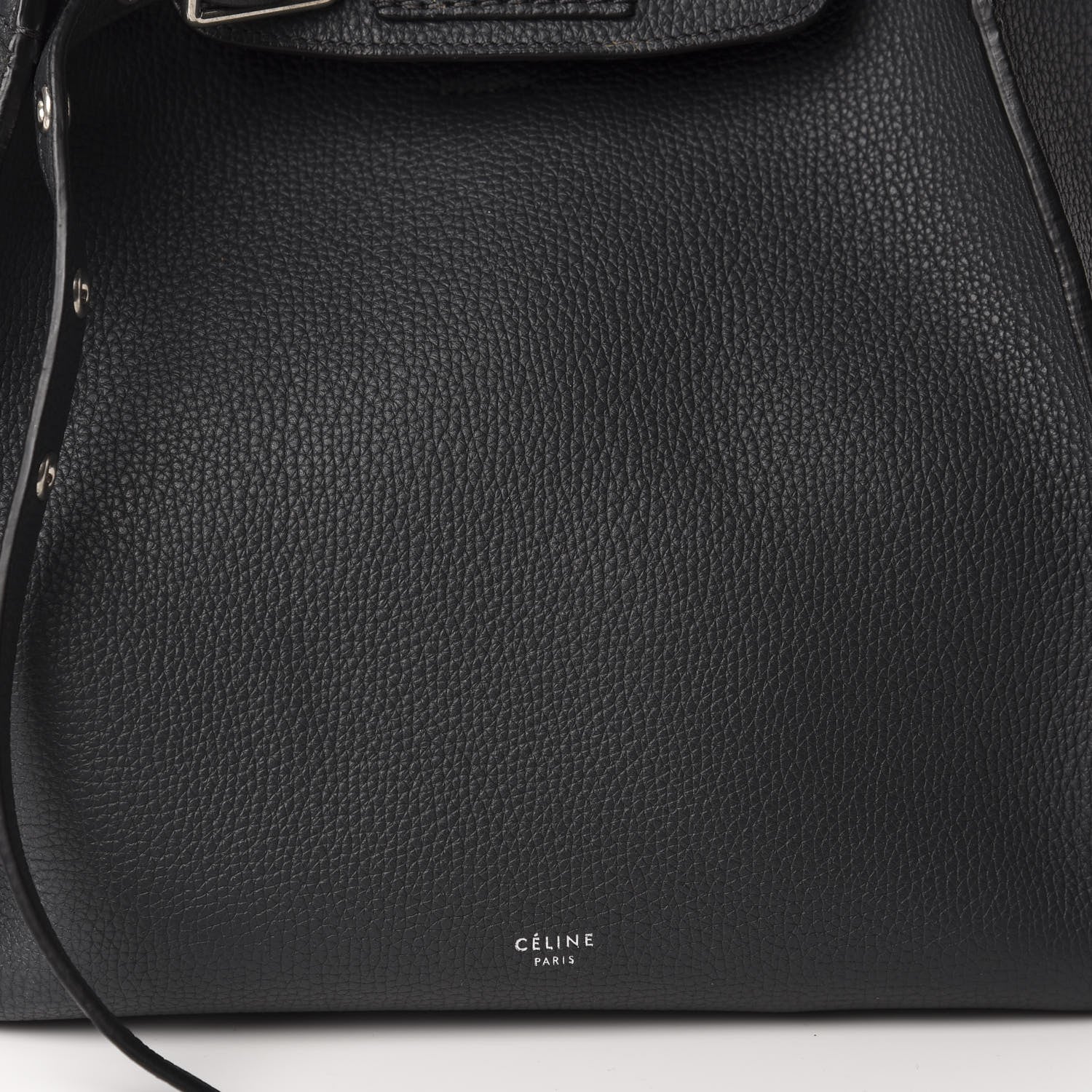 Celine Supple Grained Calfskin Small Long Strap Big Bag Anthracite 8 of 10