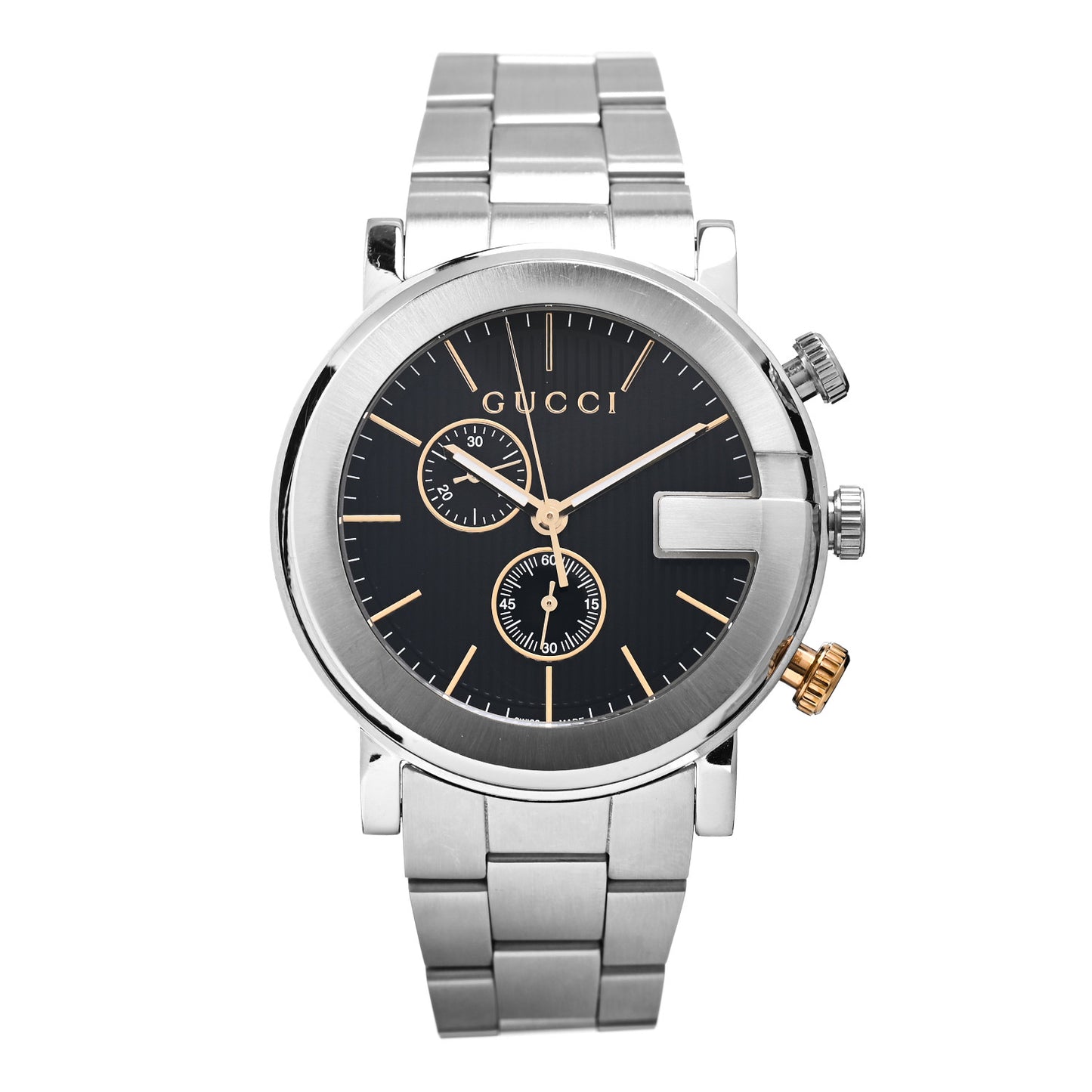 Stainless Steel 44mm G-Chrono Chronoscope Quartz Watch Black